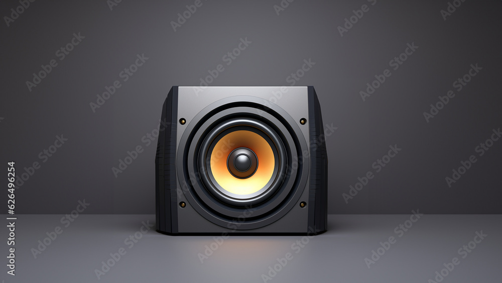 Lautsprecher in ausgefallenen einzigartigen Design für wunderbaren Sound, ai generativ Lautsprecher in ausgefallenen einzigartigen Design für wunderbaren Sound, ai generativ