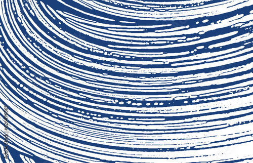 Grunge texture. Distress indigo rough trace. Delig