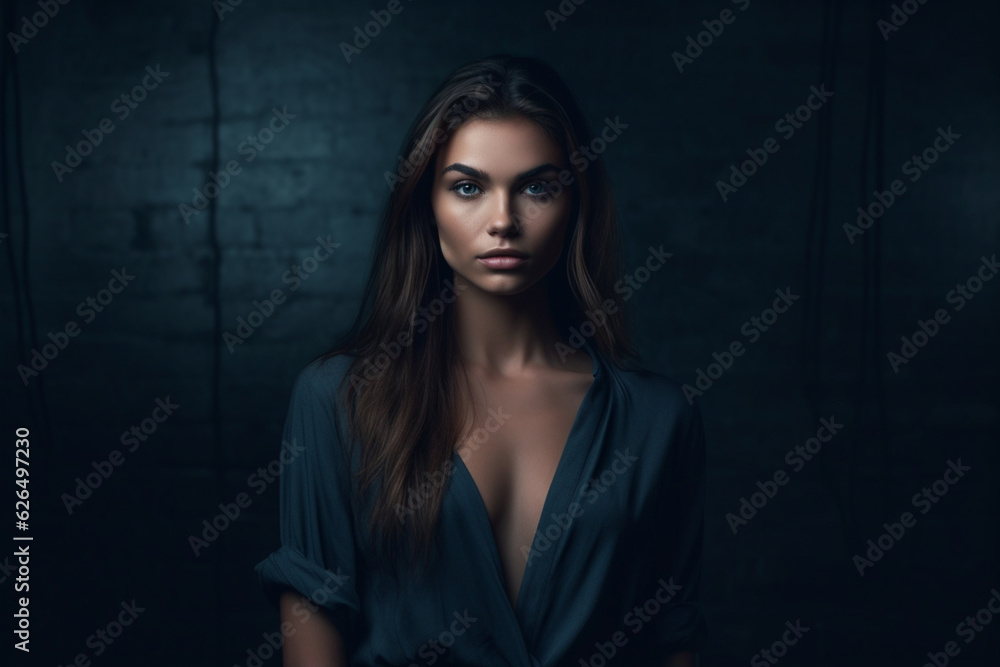 I know what it takes to be a success, Studio shot of a young woman standing against a dark background