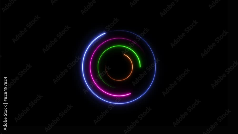 Neon light glowing frame animated background Neon light glowing frame animated background