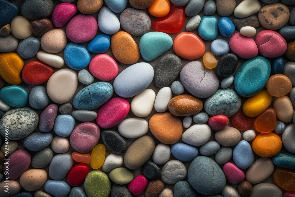 Colorful pebble background generative AI