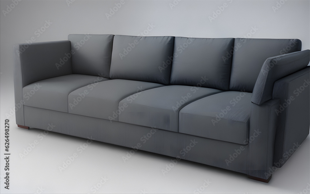 Fototapeta premium Close-up sofa in the empty room. 3d sofa. Sofa display