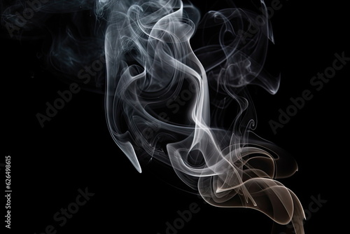 smoke on black backgrounds © waranyu