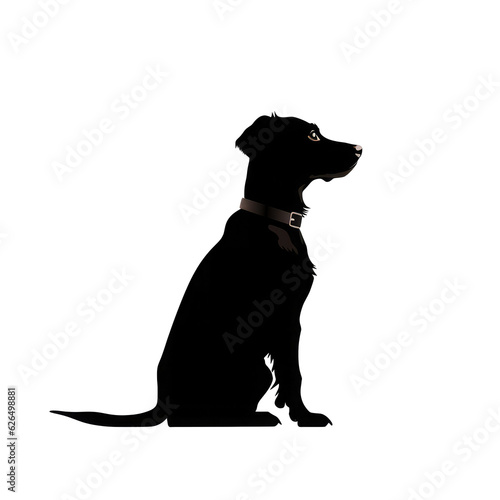 dog looking isolated on white