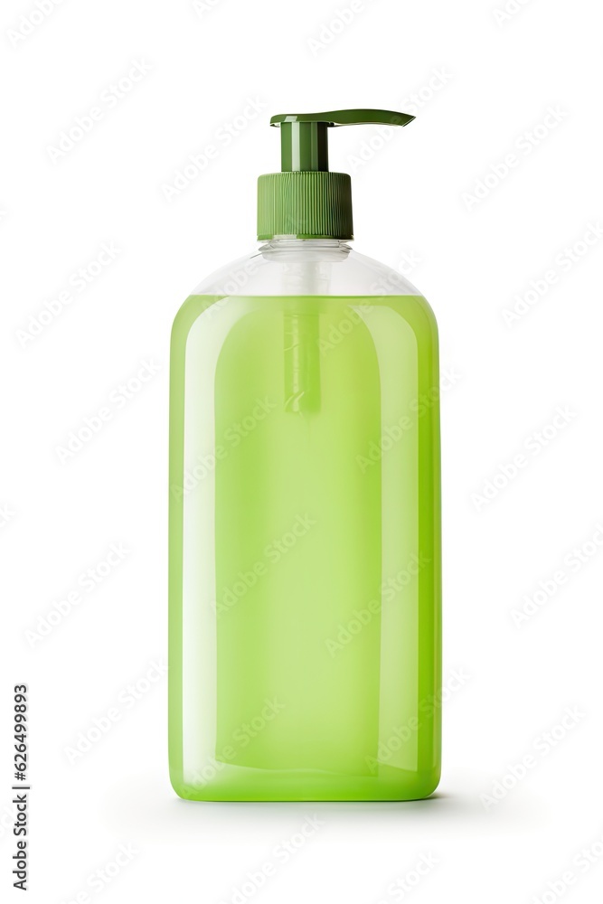 Plastic bottle with soap or shampoo isolated on white background. Plastic bottle with soap or shampoo isolated on white background.