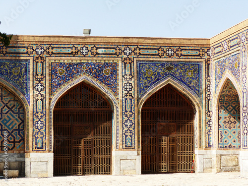 Registan square is the heart of the city of Samarkand photo