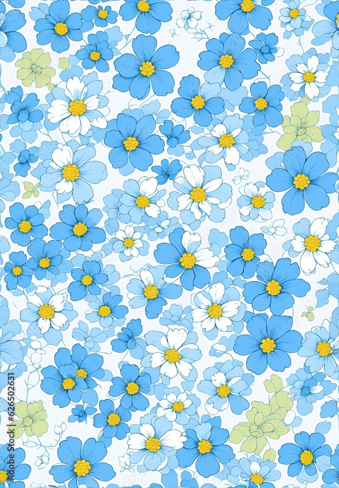 seamless pattern with camomiles seamless pattern with camomiles