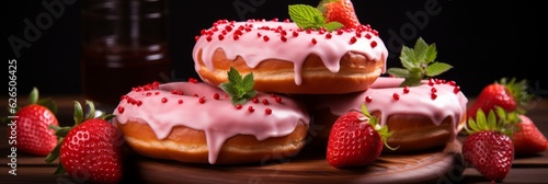 Photo of delicious donuts.generative ai © Luke