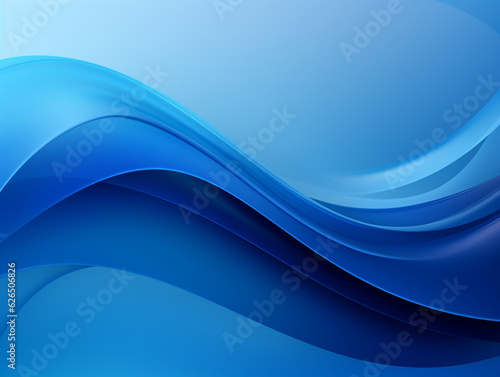 Abstract blue background with smooth lines for presentation design, business, corporate, institution, party, festive, seminar, and talks © Cozy Art