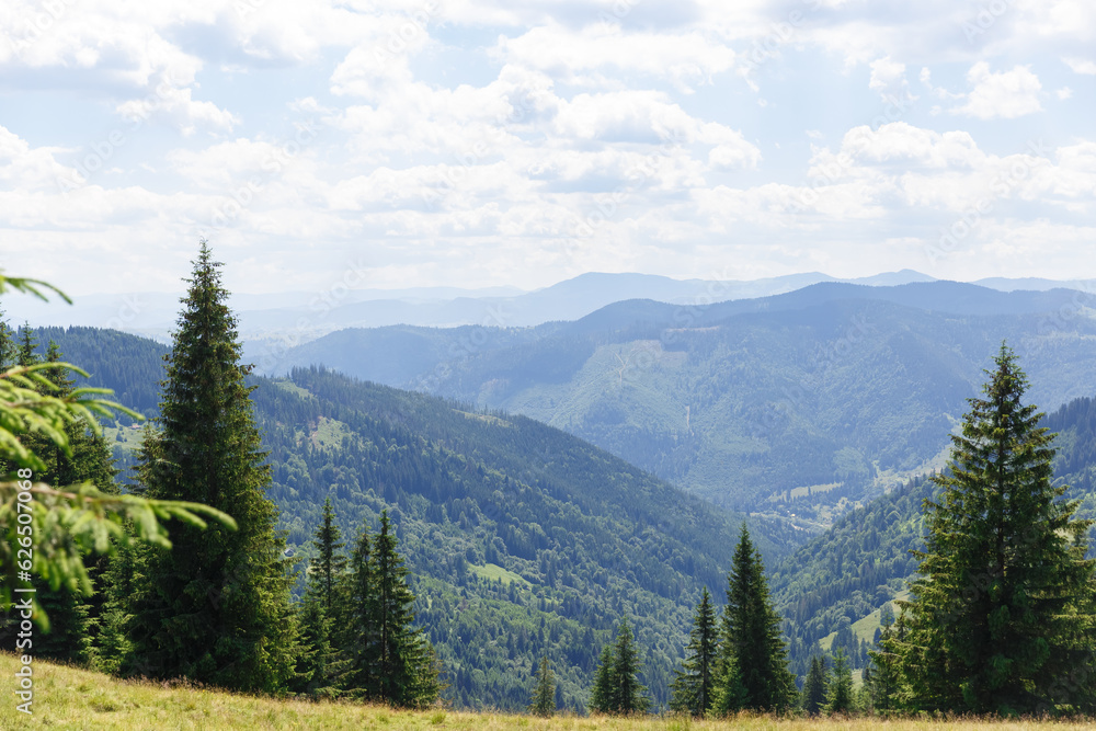 Fototapeta premium amazing views of the earth planet, mountains and forests of Ukraine, ukrainian carpathians, mountain view, mountains Carpathian. Ukraine