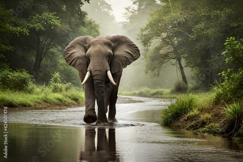 elephant in the river © DracolaX
