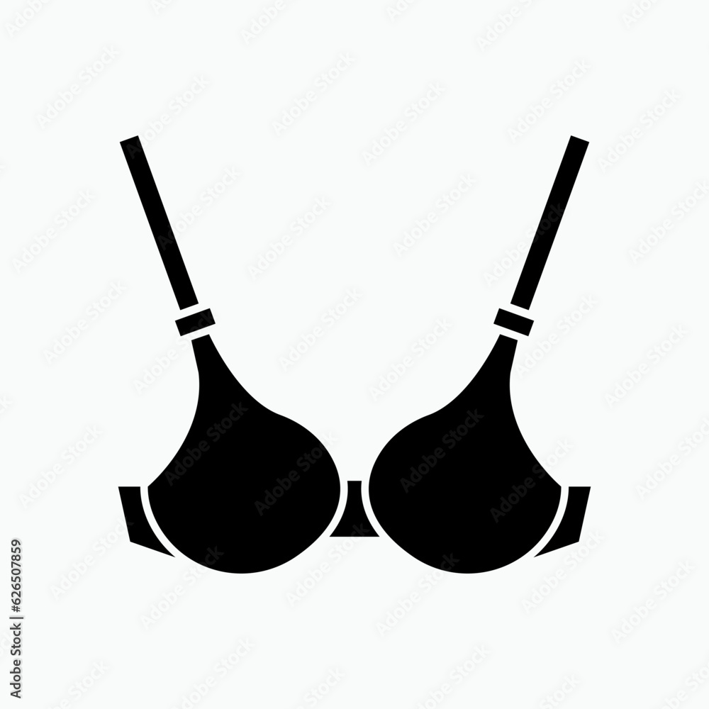 Bra Icon. Breast Holder, Underwear Symbol - Vector. Bra Icon. Breast Holder, Underwear Symbol - Vector.