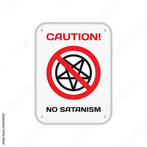 No Satanism Icon : Religion Theme, Social Theme, Infographics and Other Graphic Related Assets.
