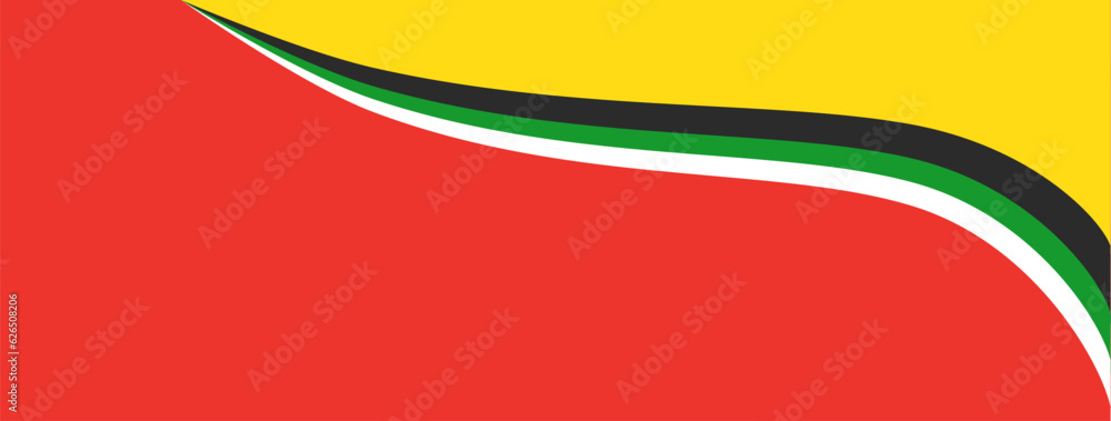 Obraz premium Minimalist wallpaper background with black, green, red, and yellow colors.