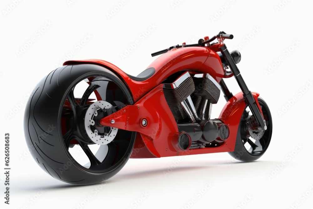 Modern red motorcycle. Generate Ai