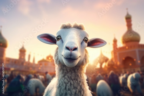 Sheep celebrating. Generate Ai