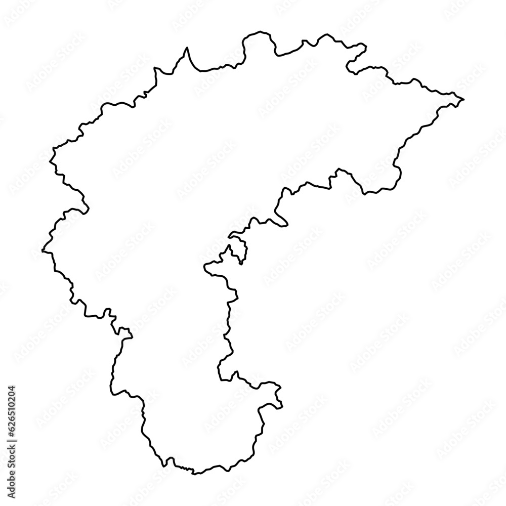 North Chungcheong map, province of South Korea. Vector illustration.