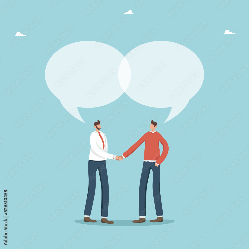 A common vision of business development, cooperation and agreement in achieving goals, teamwork to achieve high results, association and merger, handshake of businessmen and one thought for two. A common vision of business development, cooperation and agreement in achieving goals, teamwork to achieve high results, association and merger, handshake of businessmen and one thought for two.