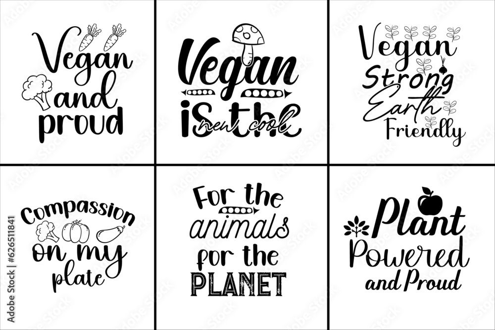 World Vegan day.  Vegan day T-shirt design bundle, calligraphy for posters, web sites, cards, t shirts, party décor, International november holiday, T-shirt design idea.