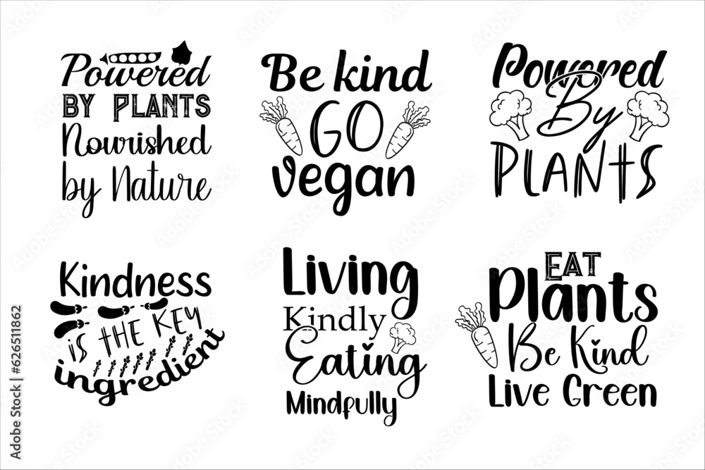 World Vegan day.  Vegan day T-shirt design bundle, calligraphy for posters, web sites, cards, t shirts, party décor, International november holiday.