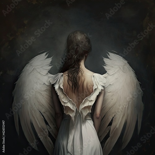Representative image of a young angel with wings.