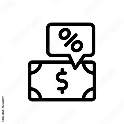 commission line icon illustration vector graphic. Simple element illustration vector graphic, suitable for app, websites, and presentations isolated on white background