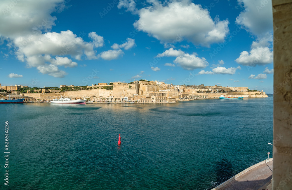 view of the old town and the old harbor. Mediterranean environment in summer
