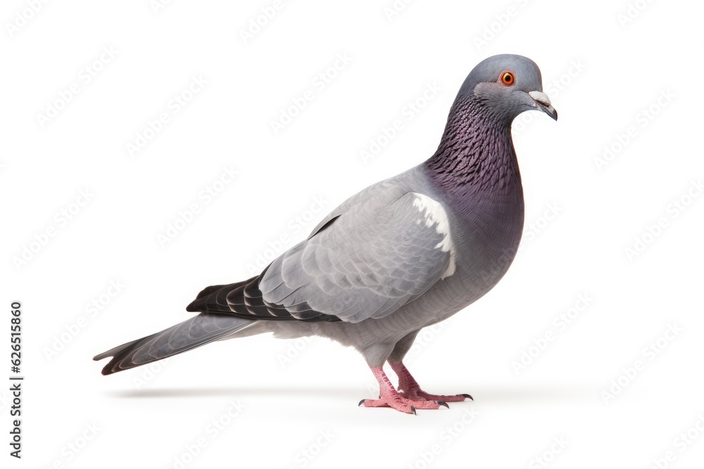 Pigeon on Blank Canvas Feathered Elegance Pigeon on Blank Canvas Feathered Elegance