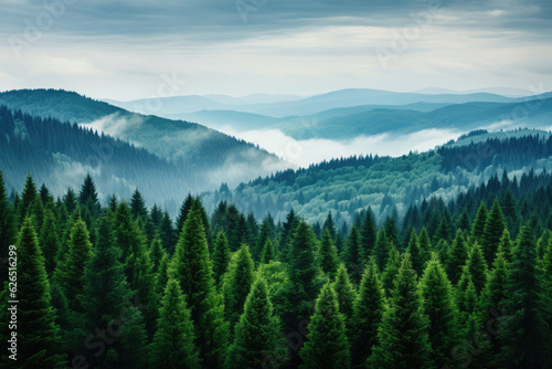 Misty Mountain Forest Landscape © Jyukaruu's Studio