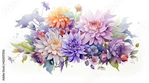 watercolor bouquet of flowers