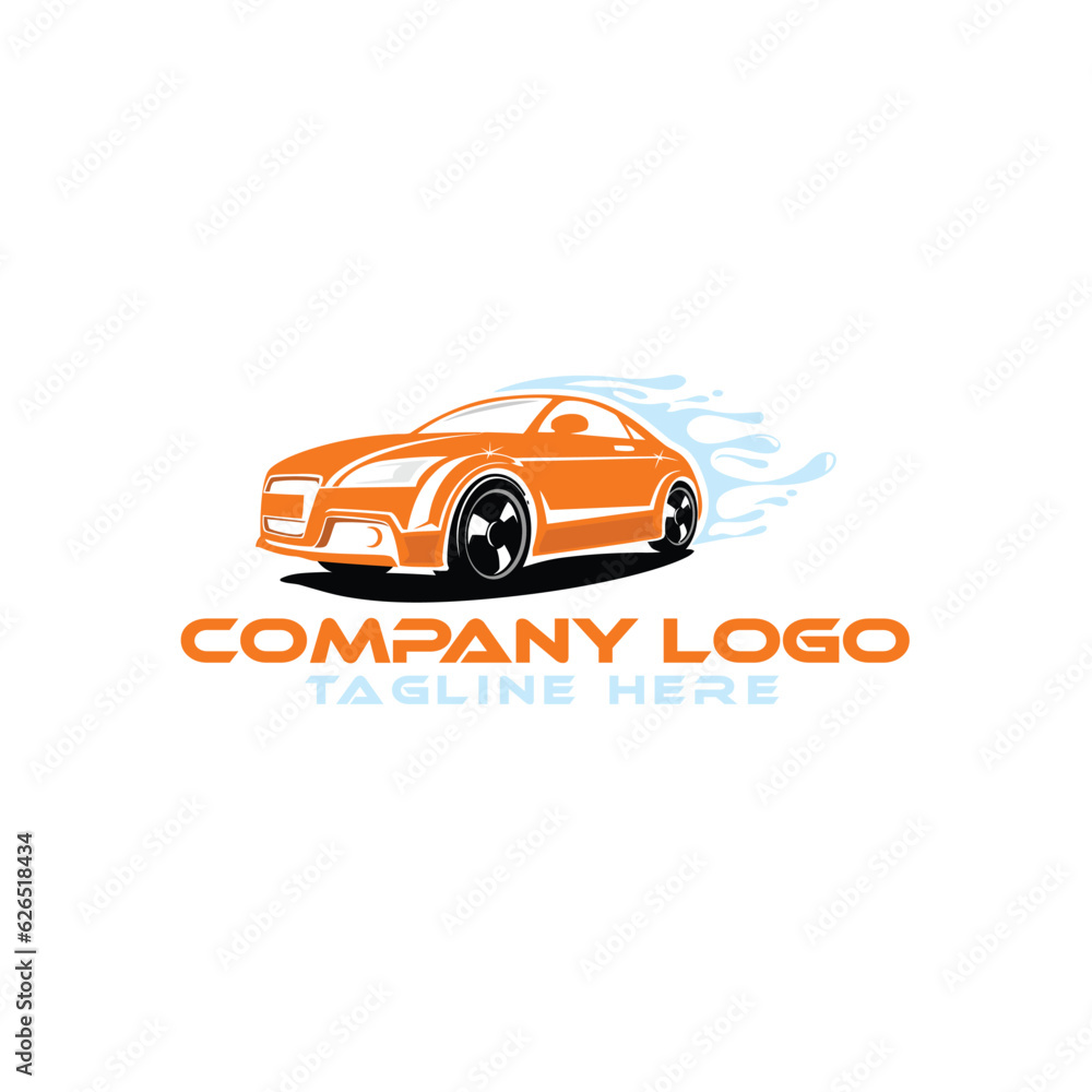 car wash racing logo design 
