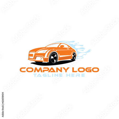 car wash racing logo design 