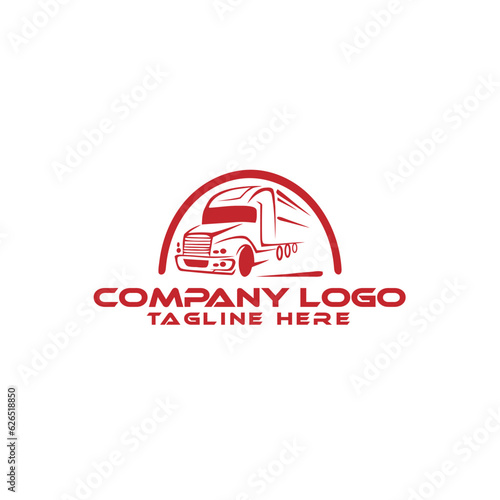 A template of Truck Logo, cargo, delivery, and Logistic
