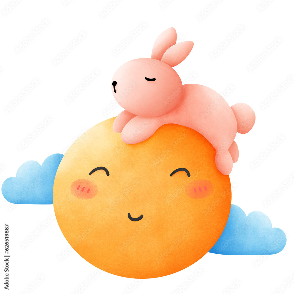 rabbit and moon rabbit and moon