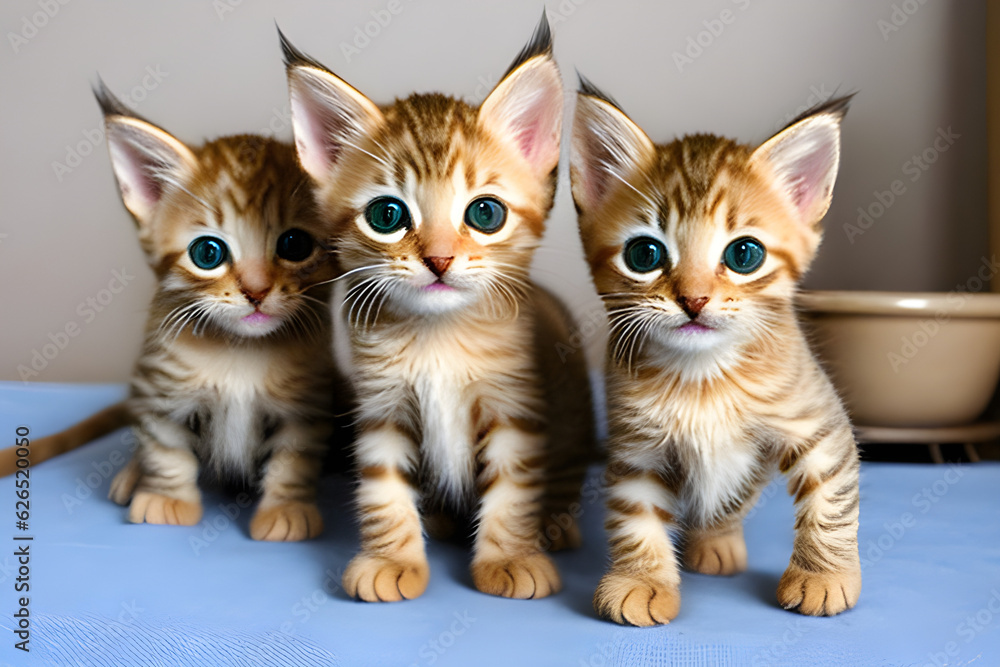 Tabby kitten Generative AI Tabby kitten Generative AI