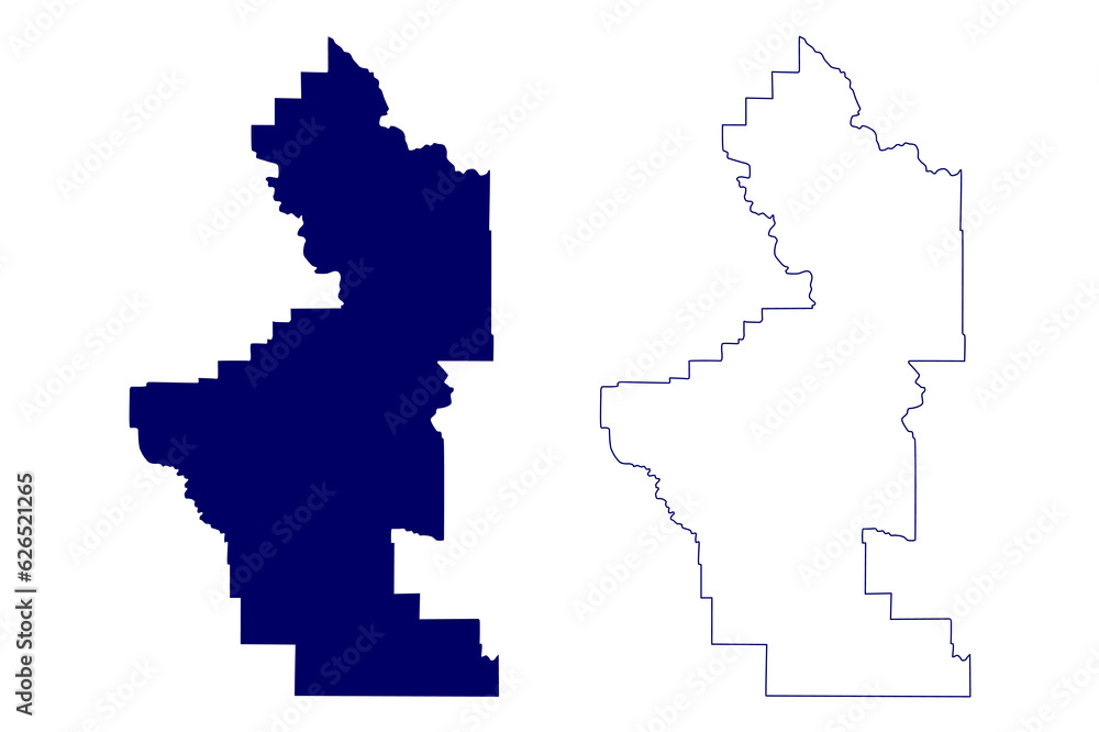 Division No. 2 (Canada, Alberta Province, North America) map vector illustration, scribble sketch map, Census division in Alberta