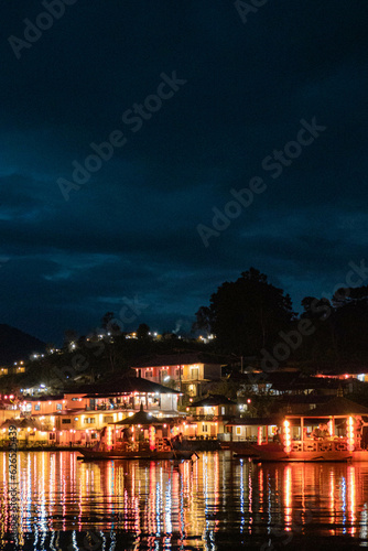 Ban Rak Thai is a small highland village nestled in the lush backcountry of Mae Hong Son province in Northern Thailand, Banrakthai. Red color.