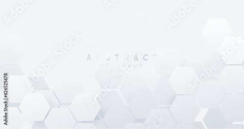 Abstract 3b white hexagon digital, futuristic, technology concept background. Modern Landing Page, Template, and websites. Vector illustration