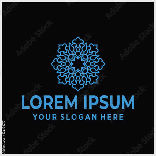 Vector logo design template - abstract symbol in ornamental arabic style - emblem for luxury products, hotels, boutiques, jewelry, oriental cosmetics, restaurants, shops and stores