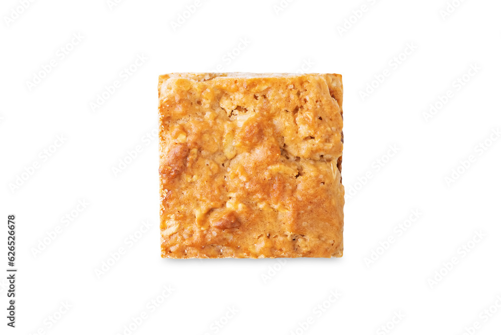 Oatmeal fig bars on a white isolated background Oatmeal fig bars on a white isolated background