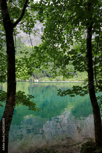 leopoldsteinersee, Austria. The Leopoldsteinersee is a mountain lake in Styria, in the east of Austria