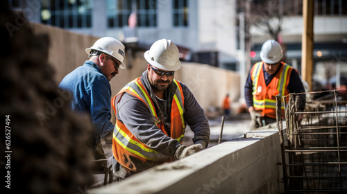 Construction workers on site