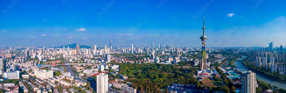 Fototapeta premium Urban Environment of Jiangsu Nanjing Broadcast Television Tower, Jiangsu Province, China