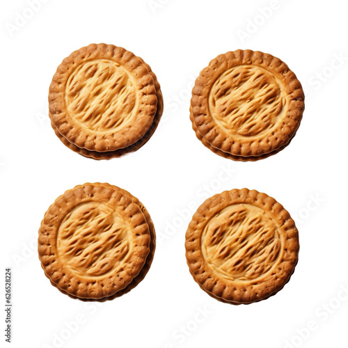 cookies on a white background  genarative ai