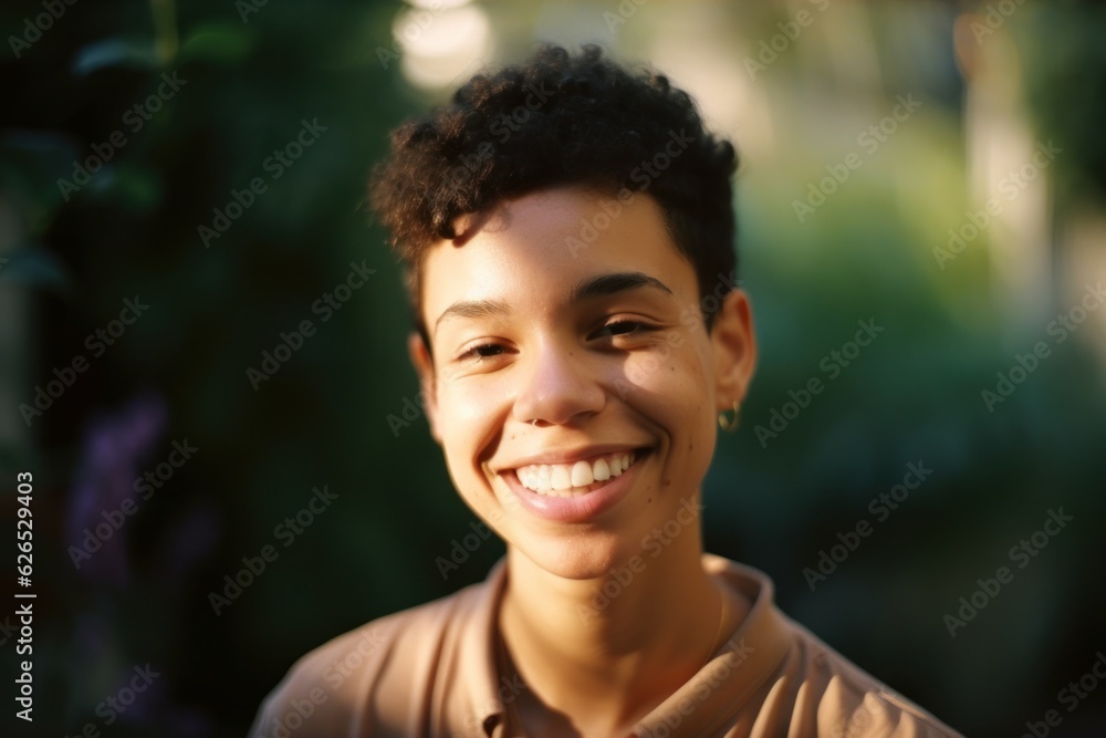 Portrait of a queer person, lesbian, non-binary, androgynous, transgender. Pride month concept. Portrait of a queer person, lesbian, non-binary, androgynous, transgender. Pride month concept.