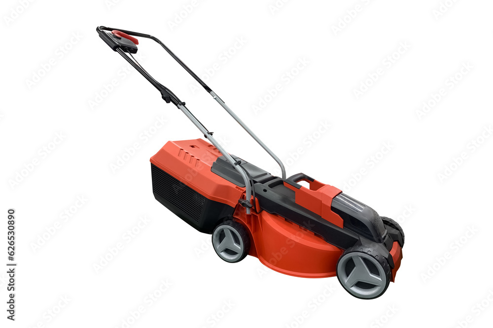 lawn mower isolated on a white background