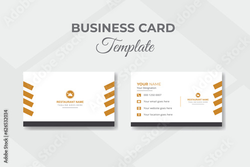 Modern business card restaurant design.