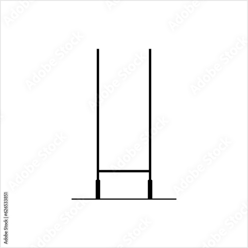 Rugby Goal Post Icon, Sport Icon, H-Shaped Goal Post