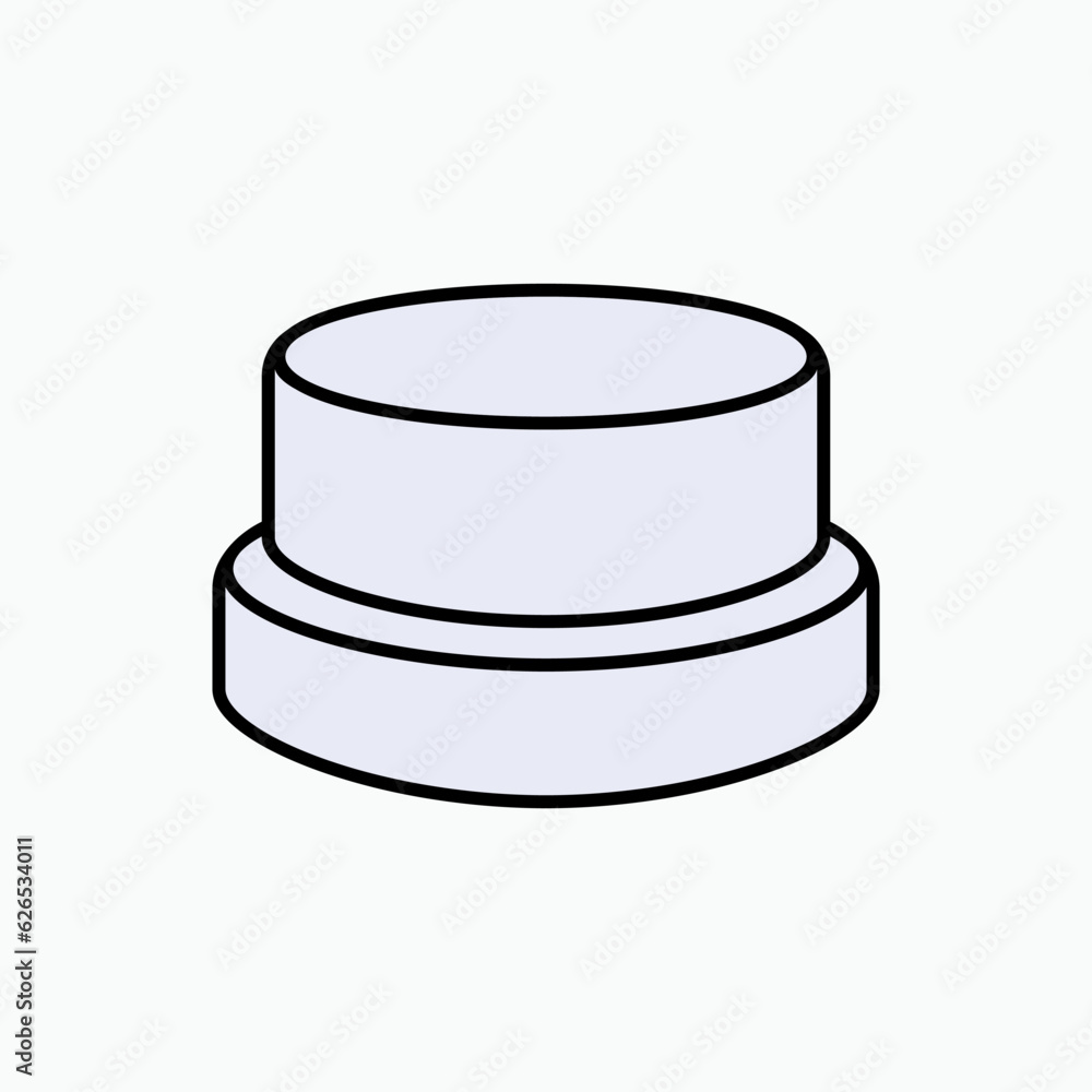 Button Icon. Switch, Knob Symbol - Vector. Button Icon. Switch, Knob Symbol - Vector.