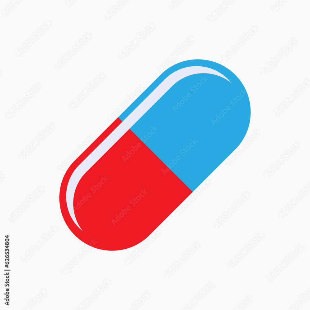 Capsule Icon. Drug Symbol. Cure Sign . Medical Element. Logo Component - Vector Capsule Icon. Drug Symbol. Cure Sign . Medical Element. Logo Component - Vector